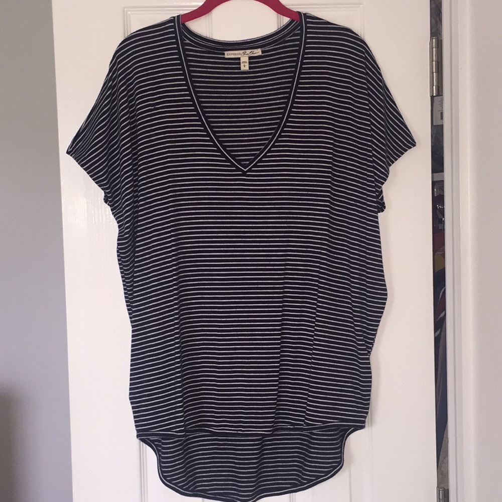 Express Navy & White Shirt